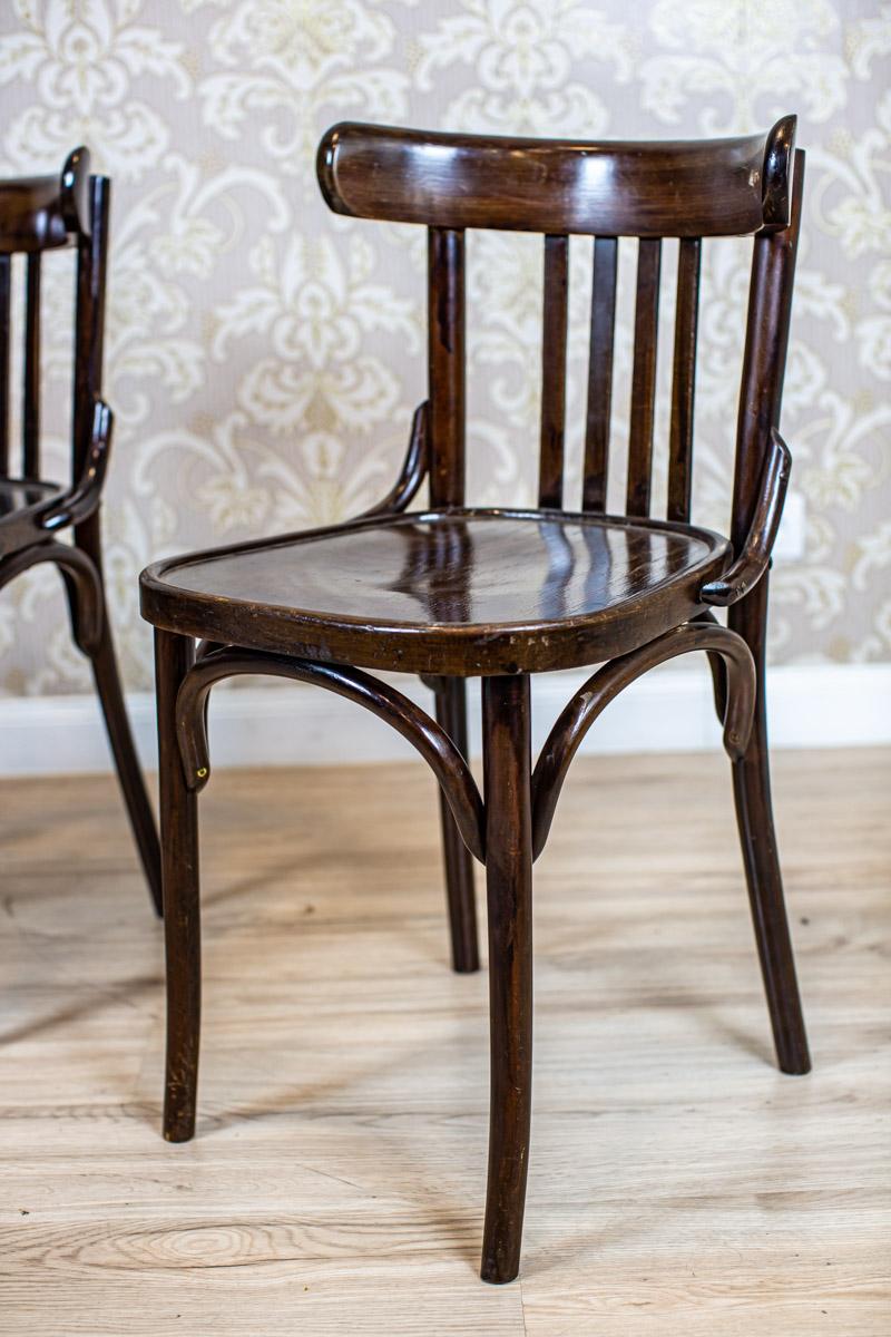 20th-Century Bentwood Beech Chairs in the Thonet Type in Dark Brown 3
