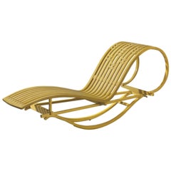 Fauteuil à bascule en bois cintré en acajou de Michael Hurwitz