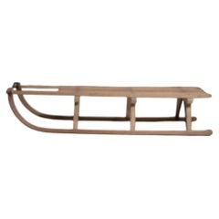 20th Century Bentwood Sled from Austria, Weathered Gray-Brown Finish