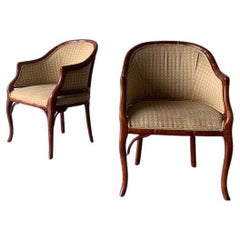 20th Century Bergere Tub Chairs Regency Chinoiserie 