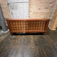 Berman Rosetti Sunset Console In Walnut with Sliding Doors and Storage