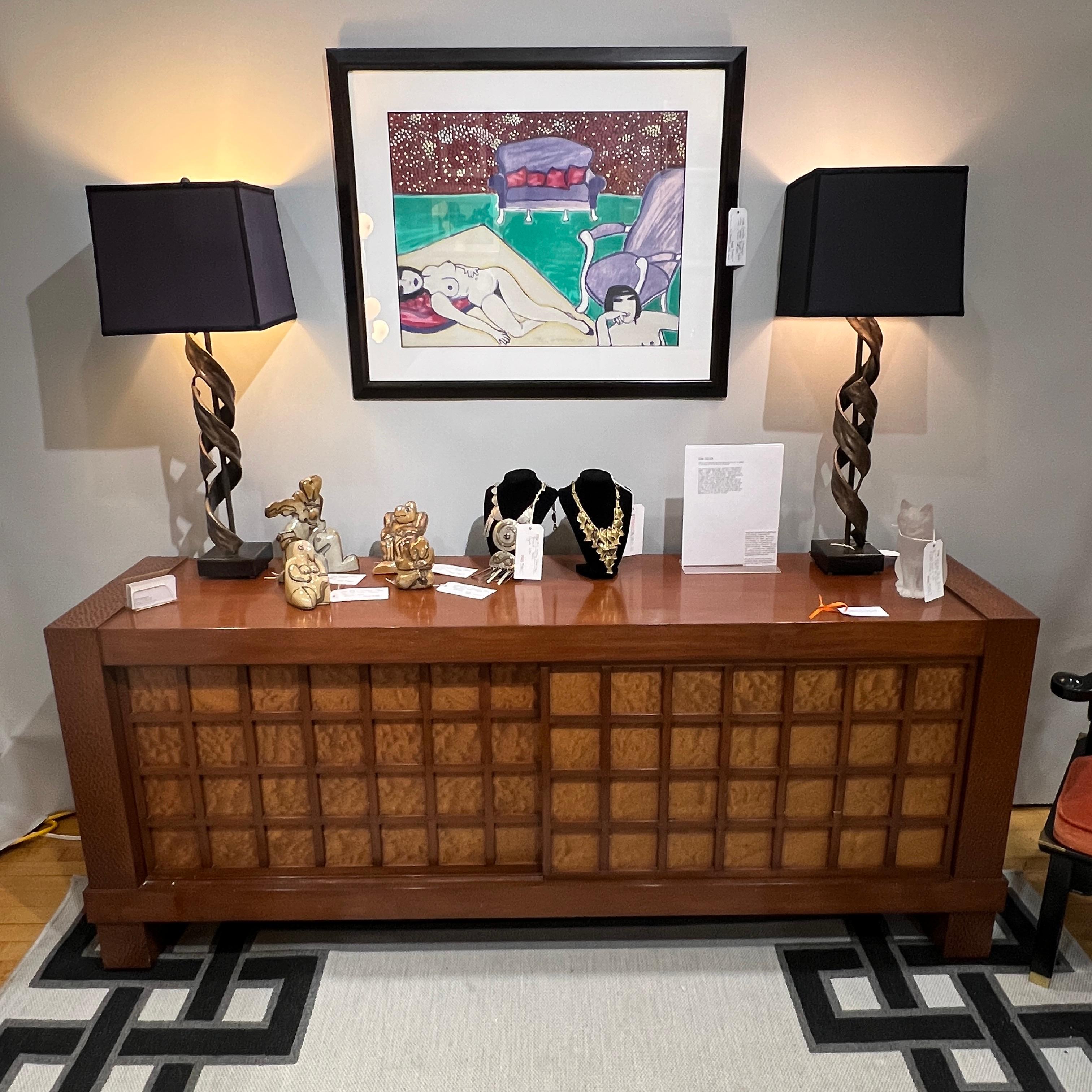 Console Sunset de Berman Rosetti avec portes coulissantes et rangement en vente 5