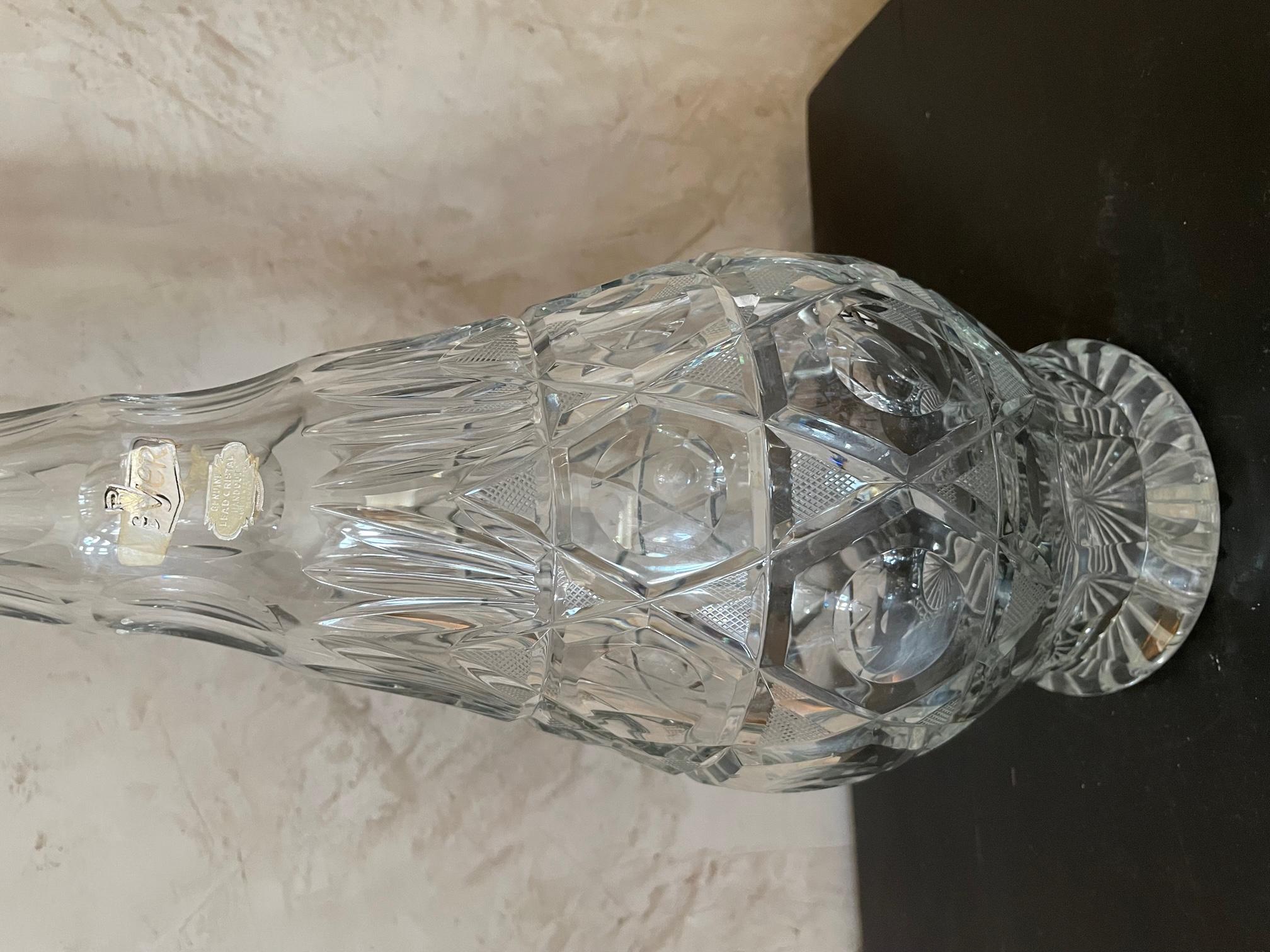 German 20th Century Beyer Crystal Wine Decanter or Carafe, 1970s For Sale