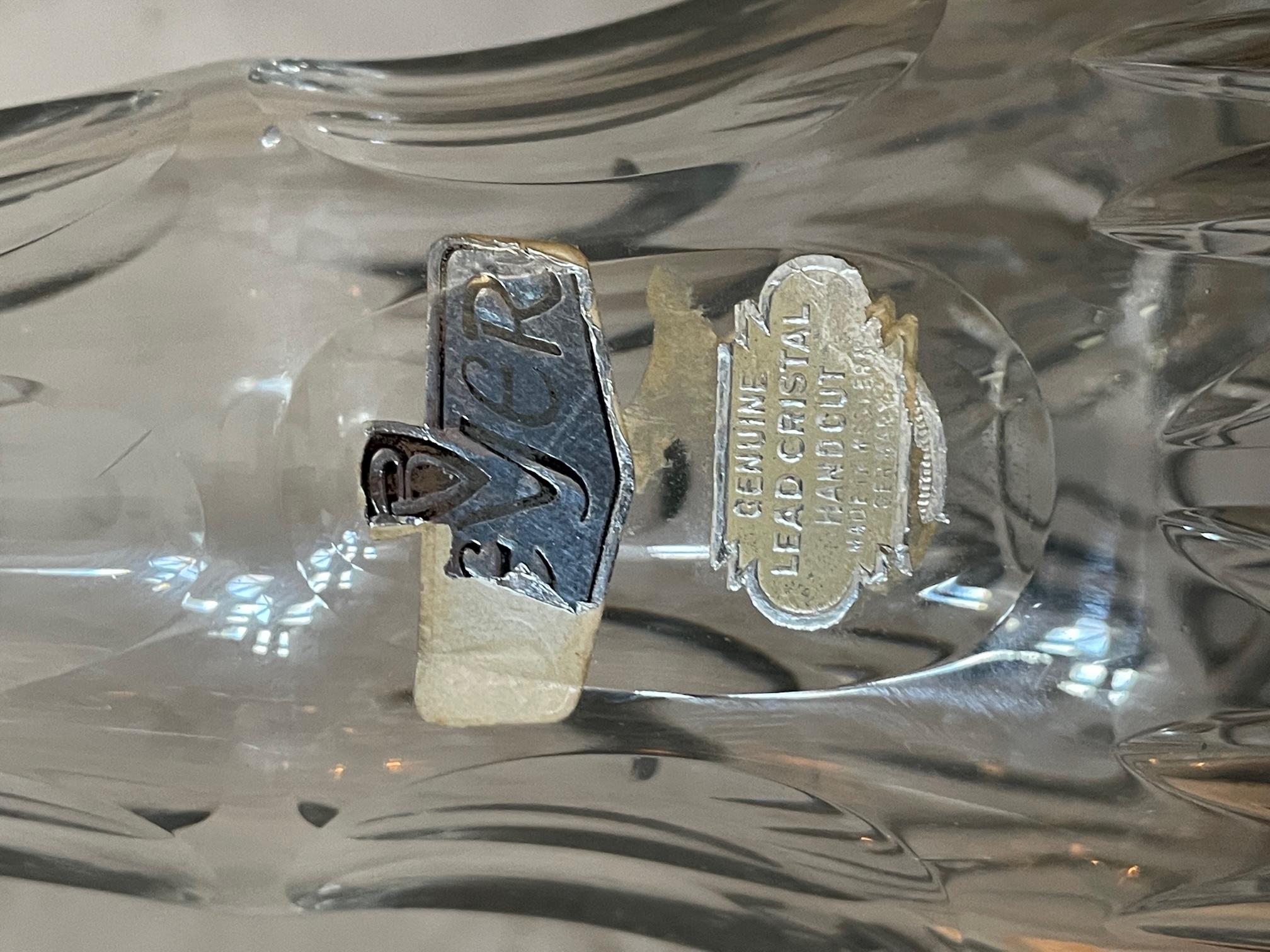 Weindekanter oder Karaffe aus Beyer-Kristall des 20. Jahrhunderts, 1970er Jahre im Angebot 1