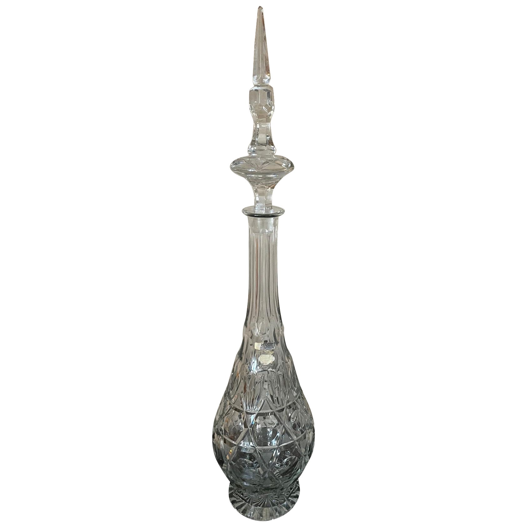 20th Century Beyer Crystal Wine Decanter or Carafe, 1970s