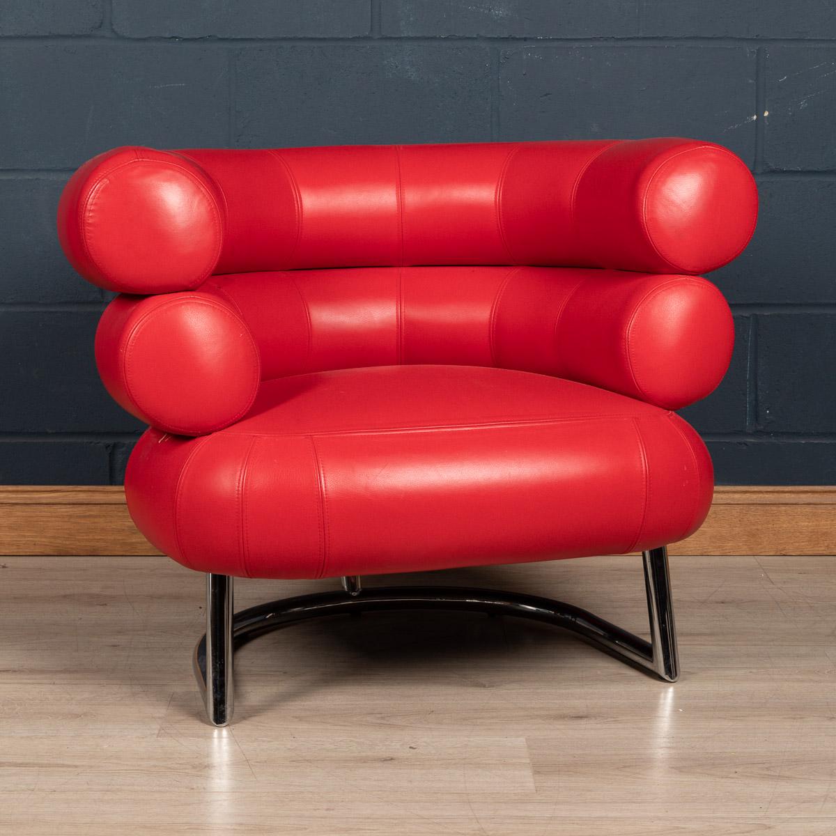 The Bibendum chair inspired by Eileen Gray is one of the most iconic pieces, created over 100 years ago. This stylish chair would complement any space with its stylish and contemporary design.

Condition
In Good Condition - wear and tear