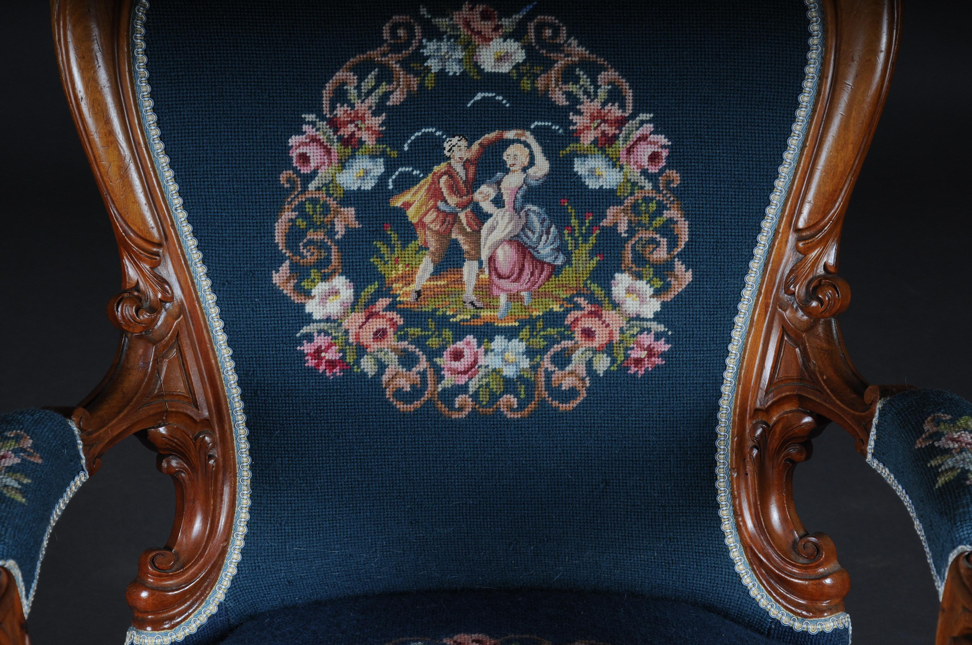 20e siècle Fauteuil Biedermeier Louis Philippe, vers 1855 Bon état - En vente à Berlin, DE