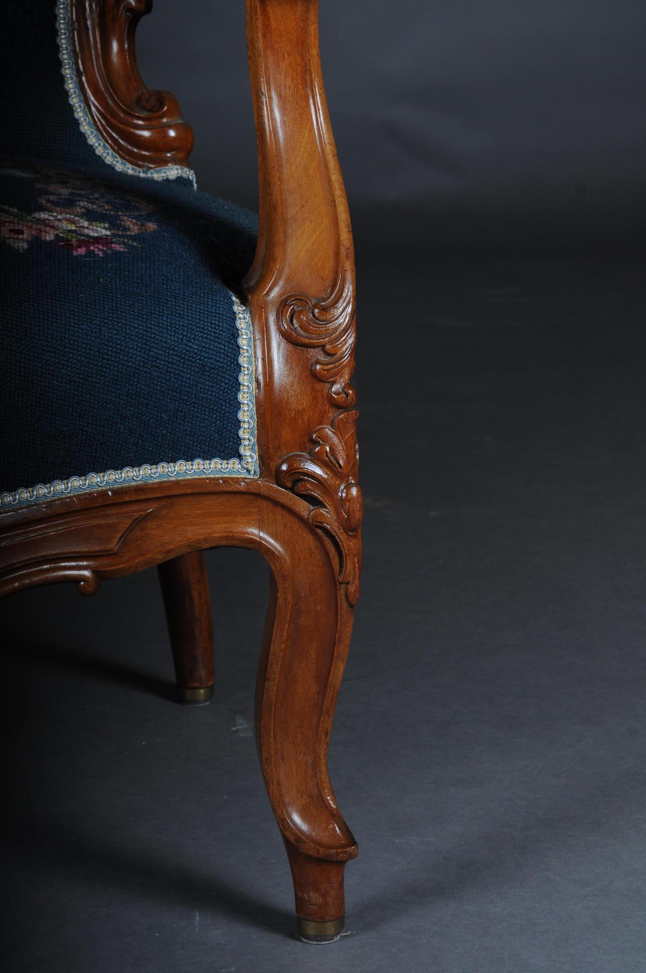 Acajou 20e siècle Fauteuil Biedermeier Louis Philippe, vers 1855 en vente