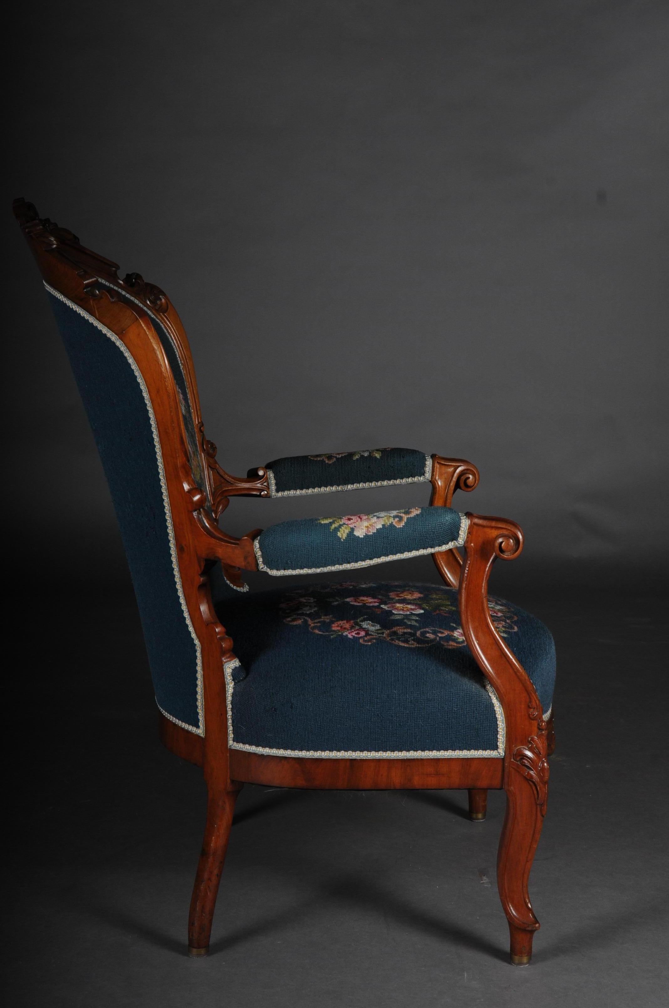 20th Century Biedermeier Armchair Louis Philippe, circa 1855 3