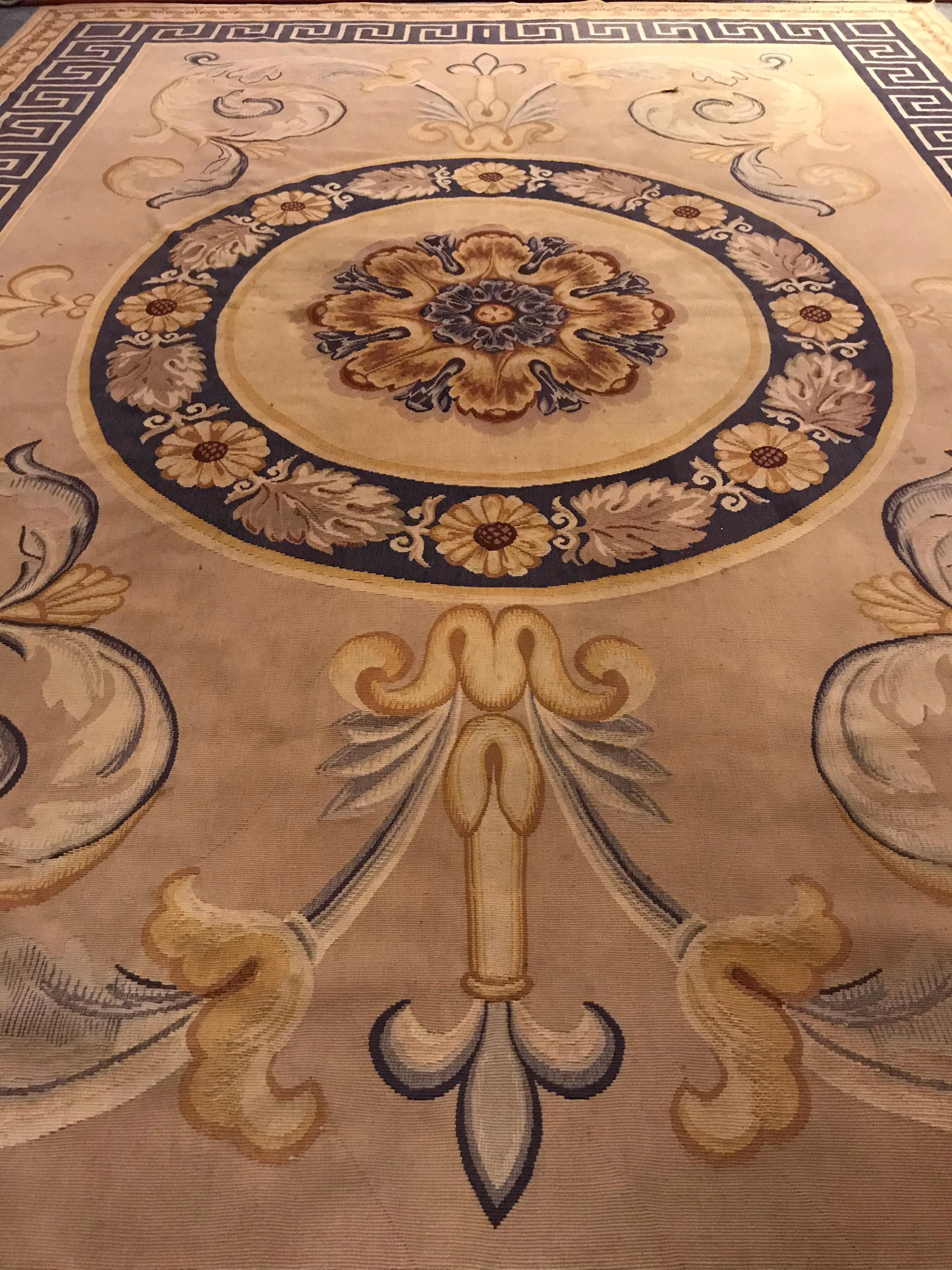 20th Century Biedermeier or Empire Aubusson Carpet 6