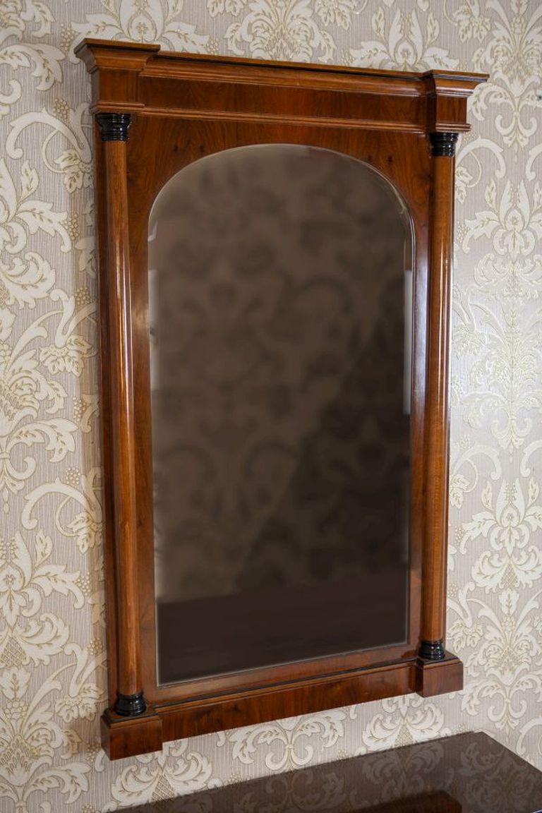 German 20th-Century Biedermeier Set of Console Table and Mirror For Sale