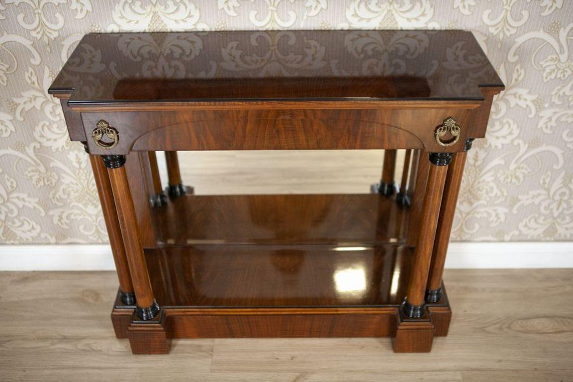 Mid-20th Century 20th-Century Biedermeier Set of Console Table and Mirror For Sale