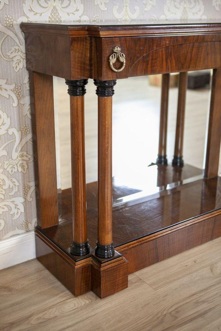 20th-Century Biedermeier Set of Console Table and Mirror For Sale 1