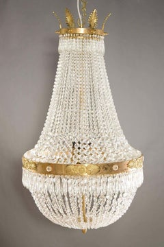 20th Century Biedermeier Style Basket Candelabra