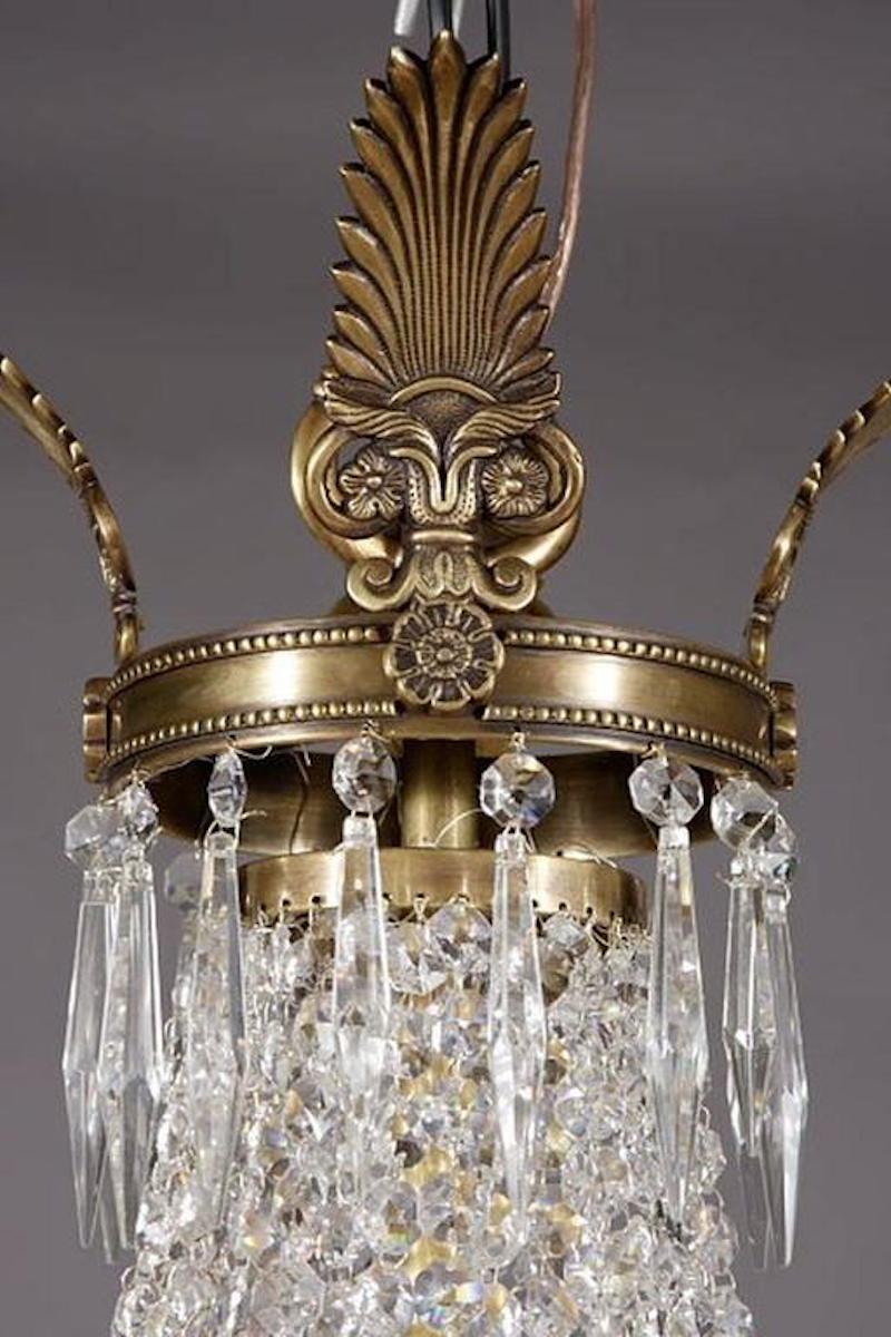 Lustre à panier du 20e siècle de style Biedermeier en vente 4