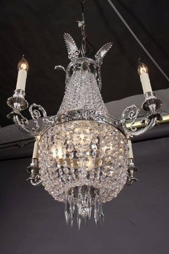 20th Century Biedermeier Style Basket Chandelier
