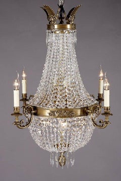 20th Century Biedermeier Style Basket Chandelier