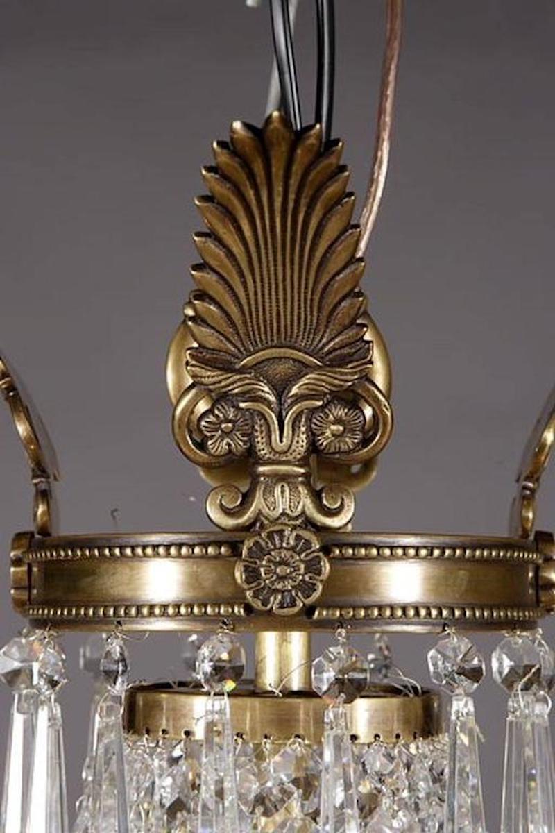 Lustre à panier du 20e siècle de style Biedermeier en vente 1