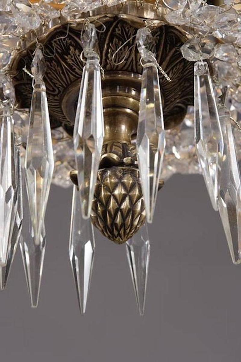 Lustre à panier du 20e siècle de style Biedermeier en vente 2