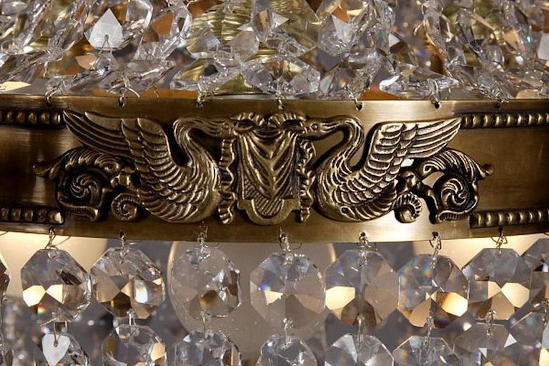 Lustre à panier du 20e siècle de style Biedermeier en vente 3