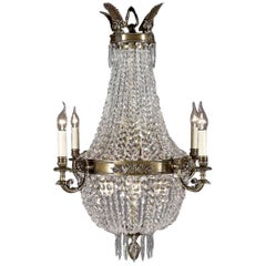 20th Century Biedermeier Style Basket Chandelier