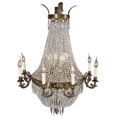 20th Century Biedermeier Style Basket Chandelier