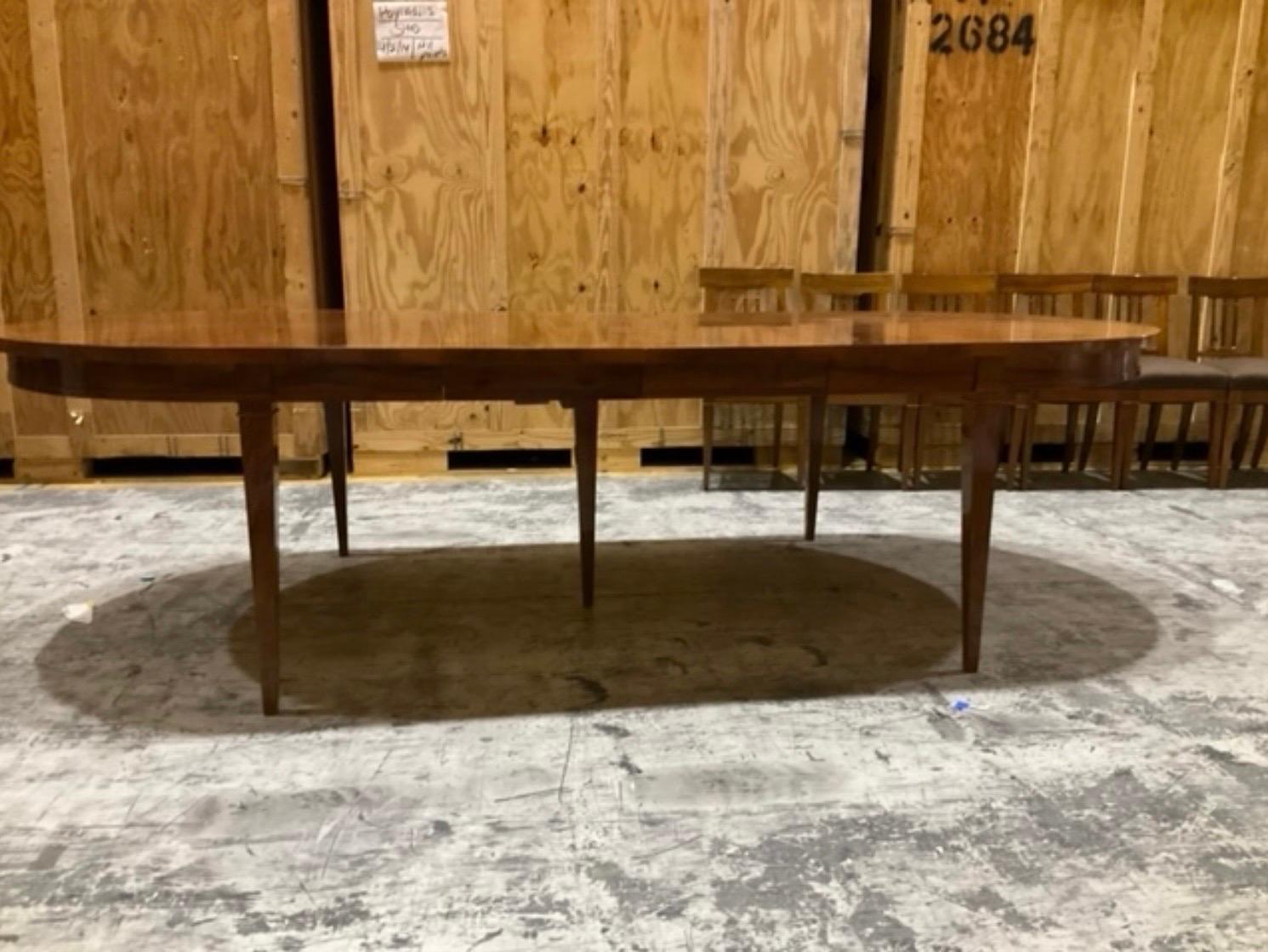 Walnut 20th Century Biedermeier Style Dining Table from Germany For Sale