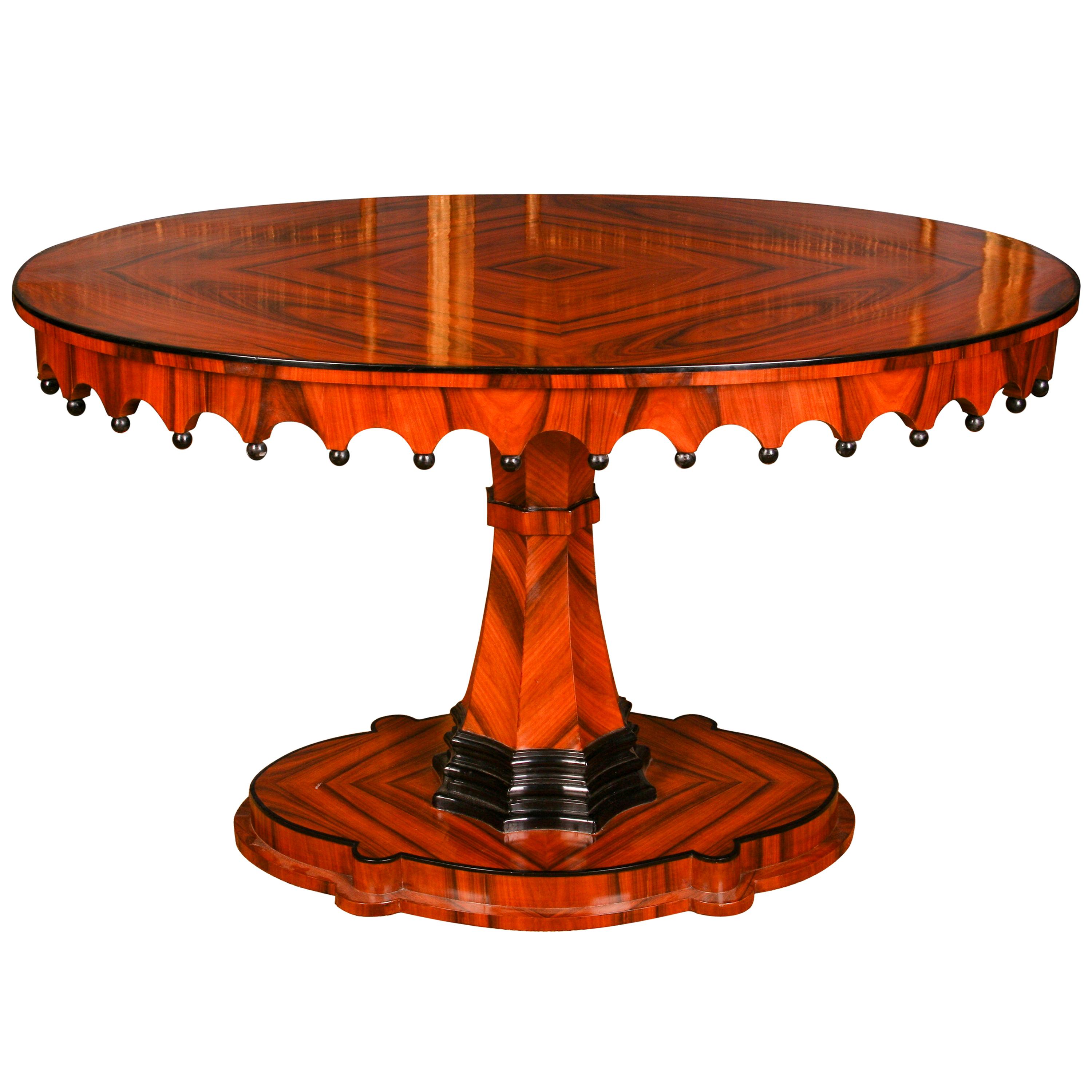 20th Century Biedermeier Style Oval Table For Sale