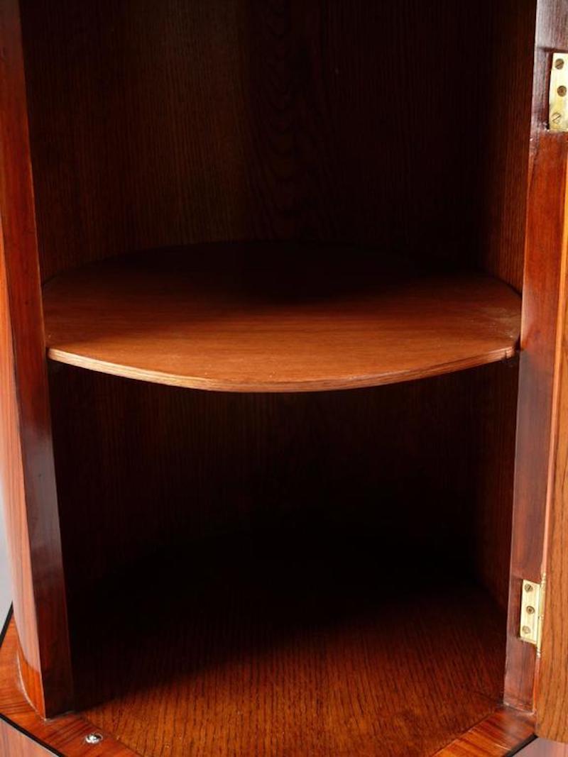 Veneer 20th Century Biedermeier Style Rotunda Cupboard For Sale