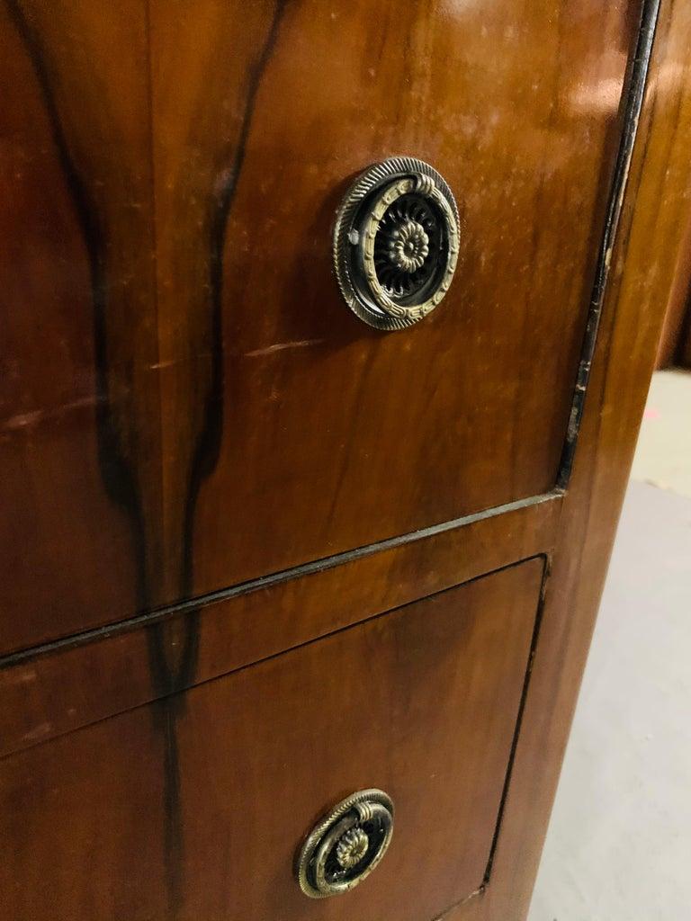 20th Century antique Biedermeier Style Slope-Flap Secretaire mahogany veneer For Sale 3