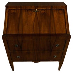 20th Century antique Biedermeier Style Slope-Flap Secretaire mahogany veneer