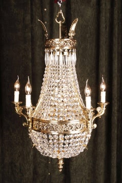 20th Century Biedermeier\Classicist Style Basket Chandelier