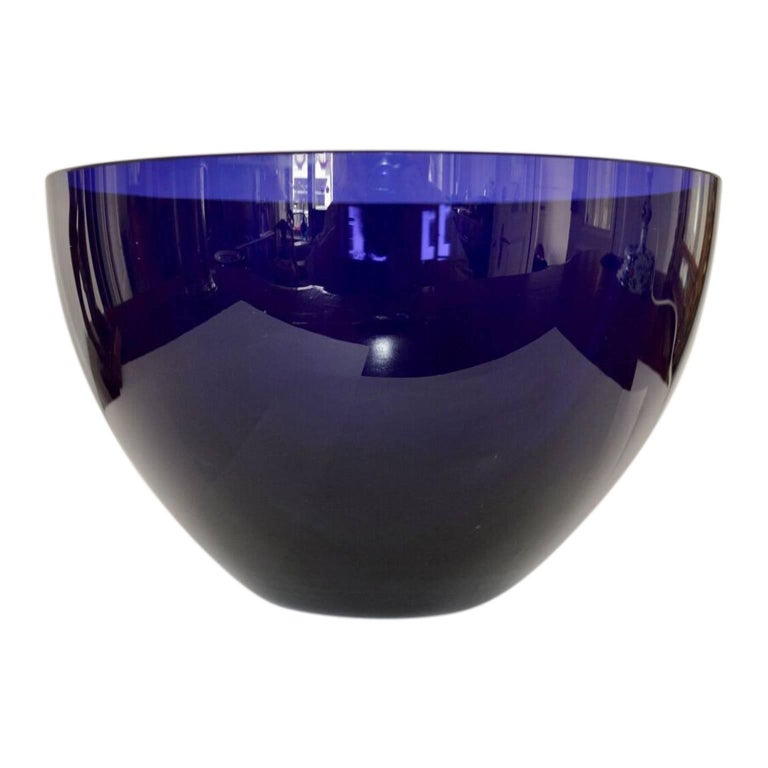 Large 20th Century Cobalt Blue Glass Salad Bowl at 1stDibs large blue