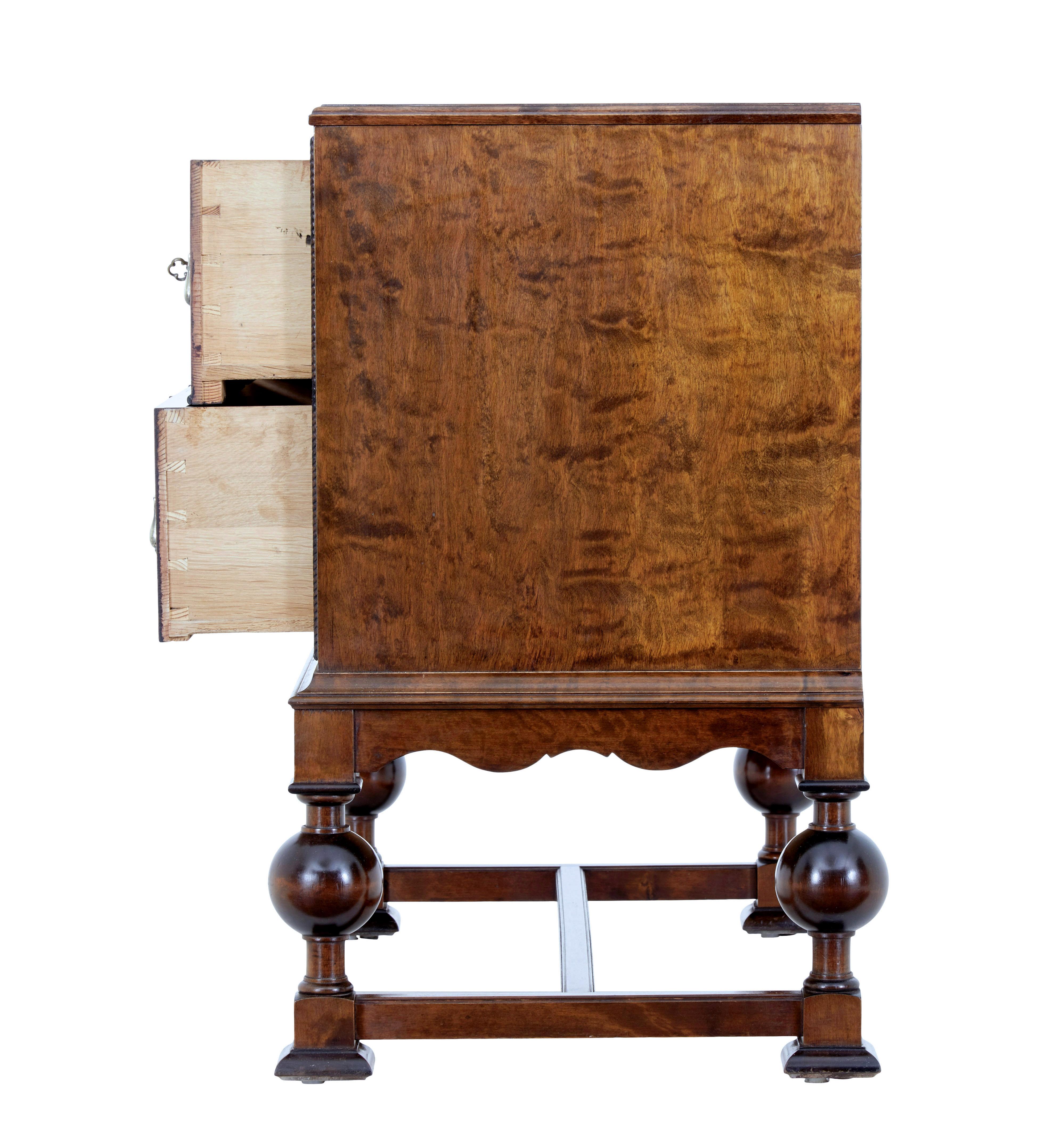 Mid-Century moderno Cassettiera in betulla e radica del XX secolo di Carl Malmsten in vendita