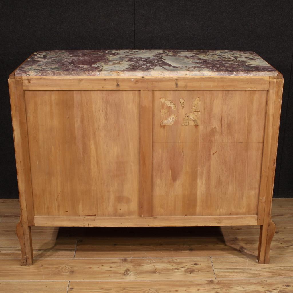 20th Century Birch Wood with Marble Top Italian Commode, 1950 in vendita 1