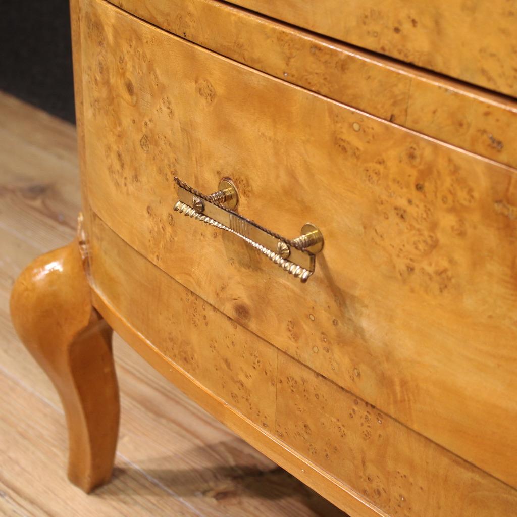 20th Century Birch Wood with Marble Top Italian Commode, 1950 in vendita 3