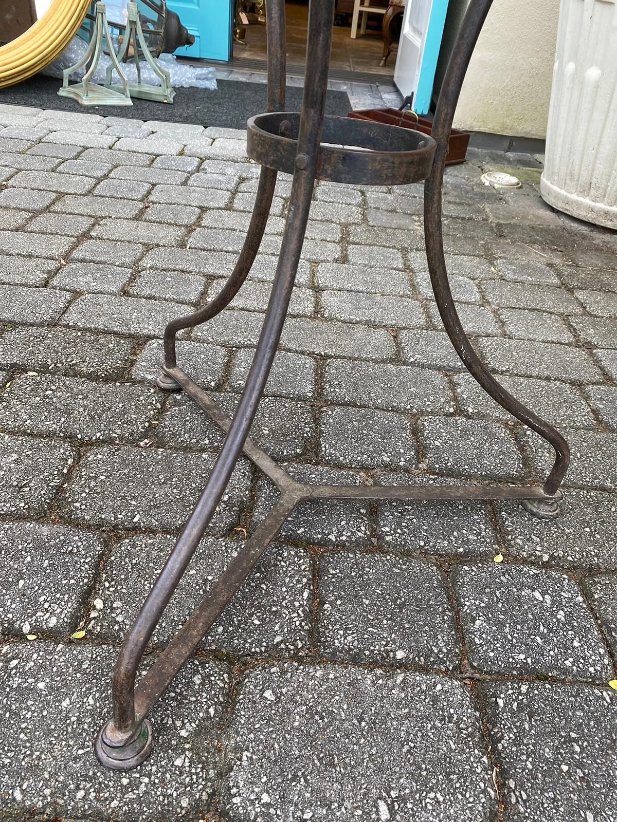 20th Century Bistro Table with Stone Top For Sale 3