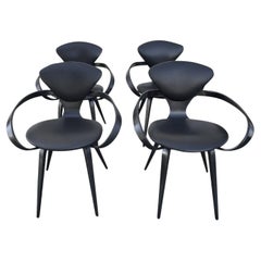Used 20th Century Black American Plycraft Set of Four Dining Chairs by Norman Cherner