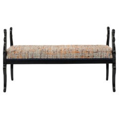 Banco Cisne Negro Ebonizado Estilo Imperio Siglo XX
