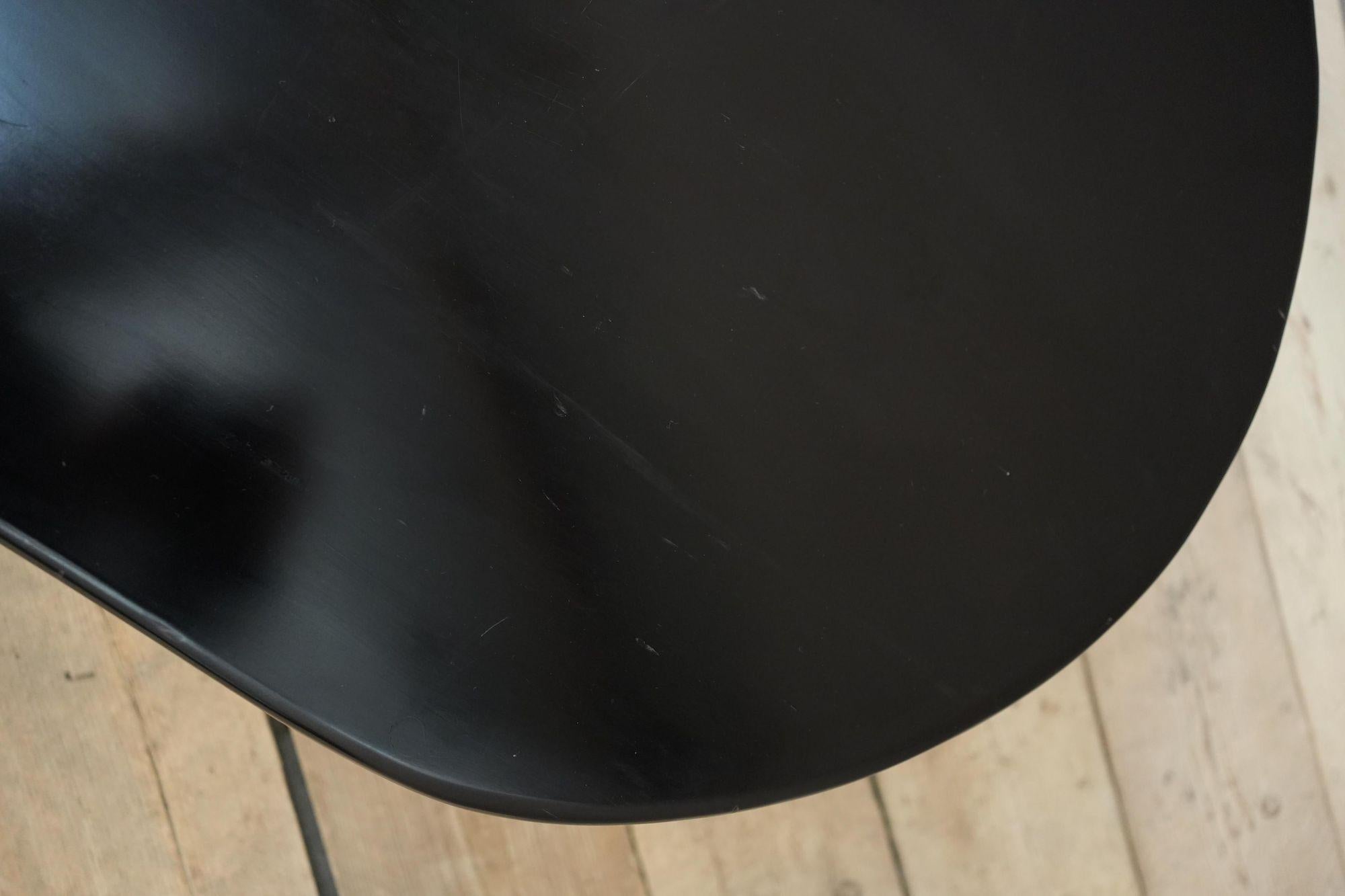 Pine 20th century Black lacquer architect design coffee table For Sale