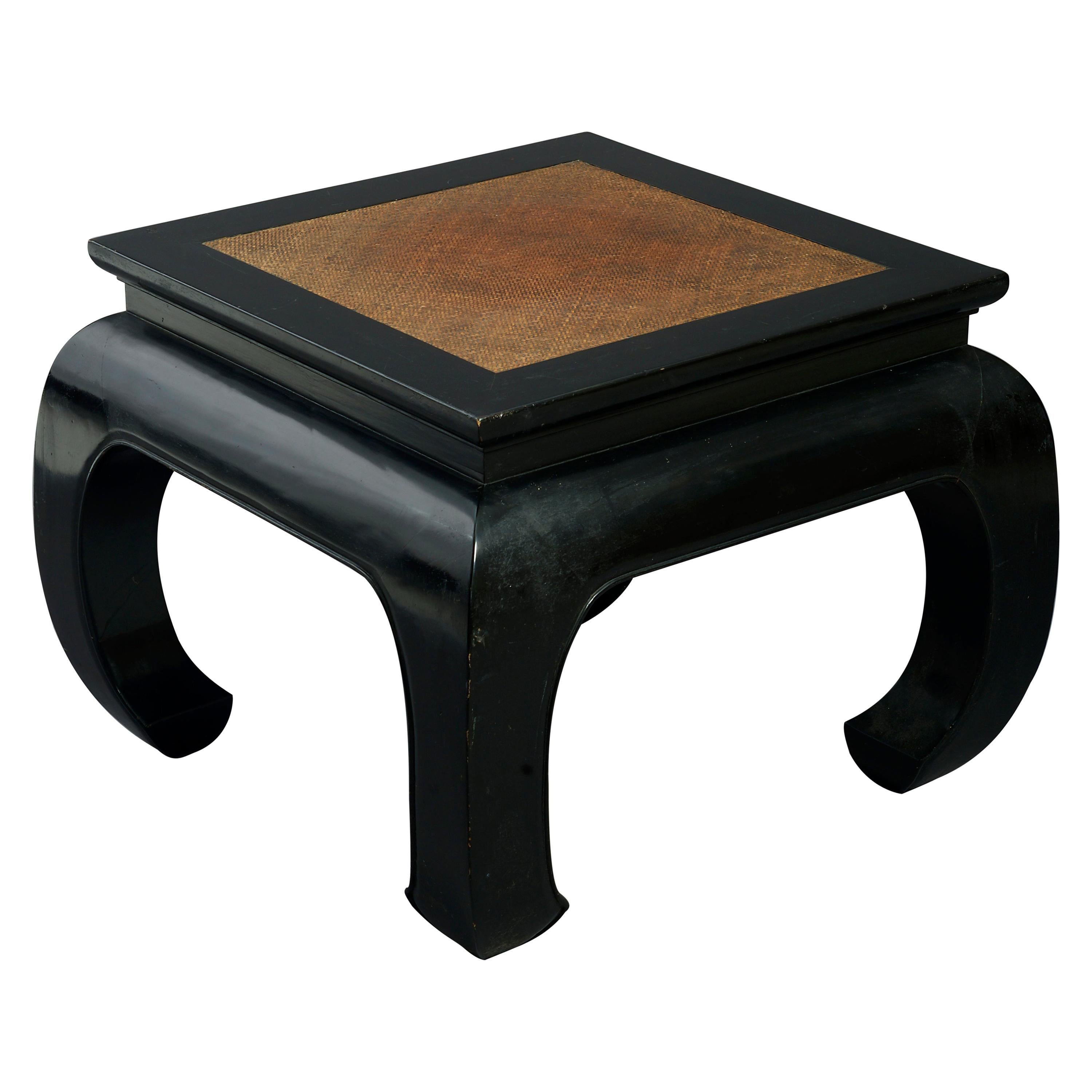 20th Century Black Lacquer Low Table