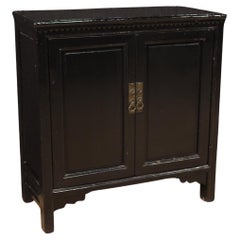Retro 20th Century Black Lacquered Wood Chinese Sideboard, 1950s