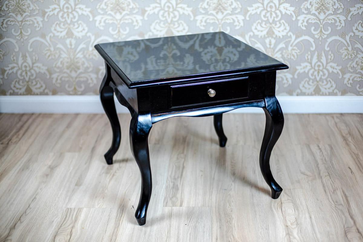 European 20th Century Black Side Table-Nightstand For Sale