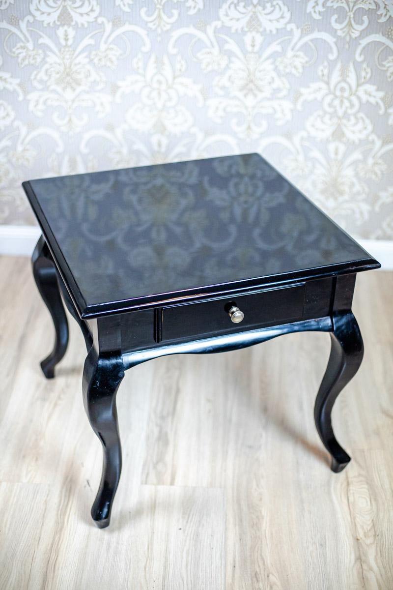 20th Century Black Side Table-Nightstand For Sale 2