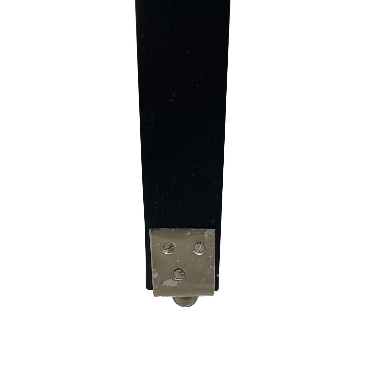 20th Century Black-Silver French Walnut Spotlight - Cinema Floor Studio Lamp For Sale 6