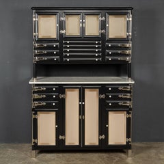 20th Century Black Standing Dentist Cabinet By Alessandro Weiss c.1950