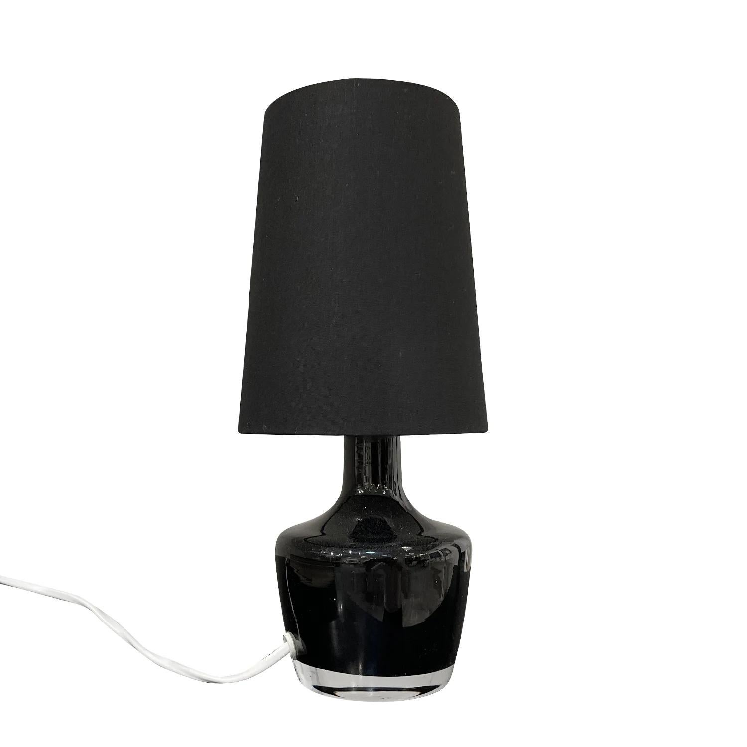 Mid-Century Modern 20th Century Black Swedish Small Glass Office Light by Falkenbergs Belysning For Sale