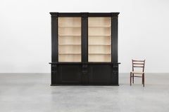 20th Century Black Tall Library Cabinet in MDF, United Kingdom
