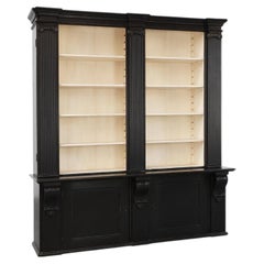 20th Century Black Tall Library Cabinet in MDF, United Kingdom