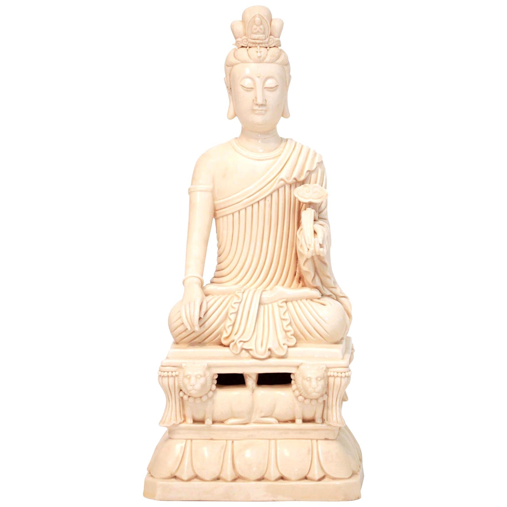 20th Century Blanc de Chine Guanyin For Sale